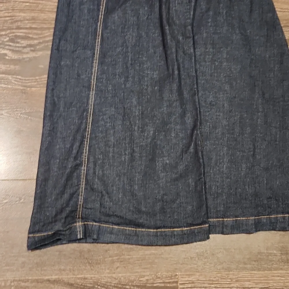 ❤️ ZARA CROSSOVER DENIM MIDI SKIRT, SMALL - Picture 8 of 12